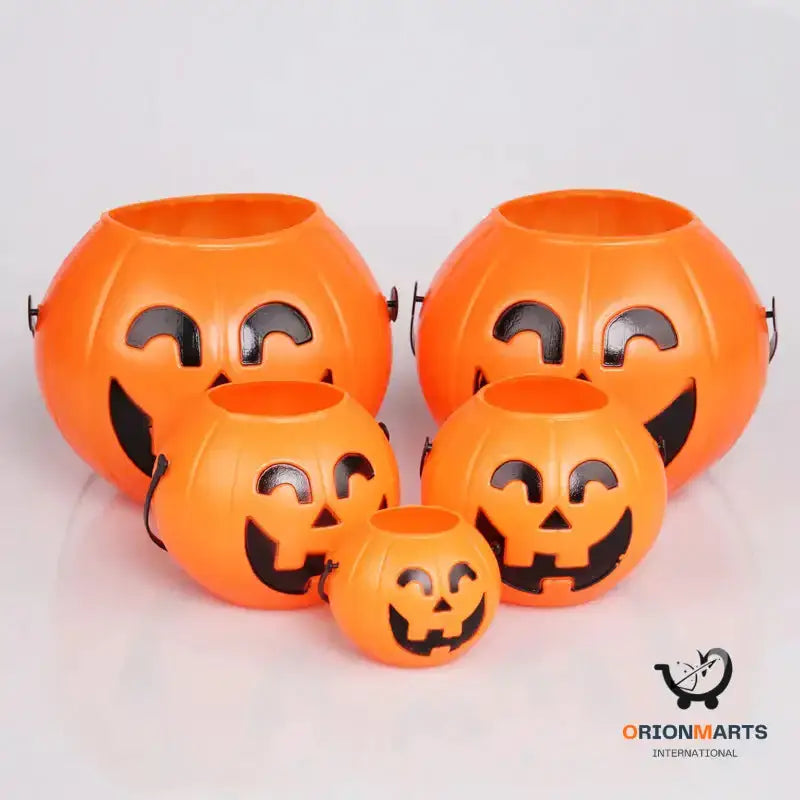 Portable Smiley Pumpkin Bucket Party Ornaments