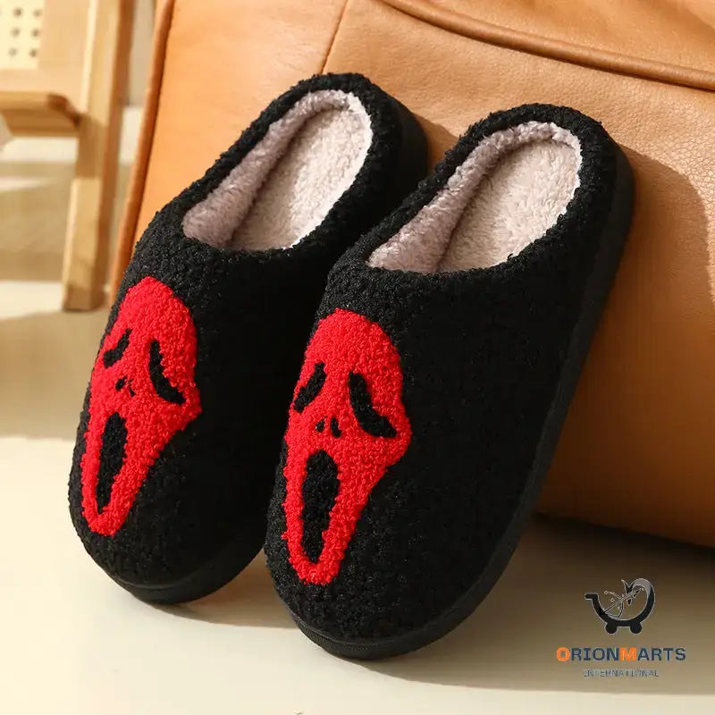 Halloween Cartoon Print Slippers for Couples