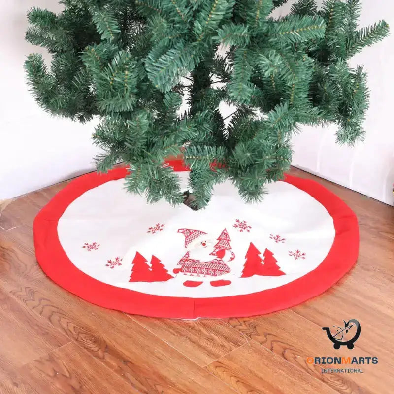 Festive Christmas Tree Skirt and Decorations Set