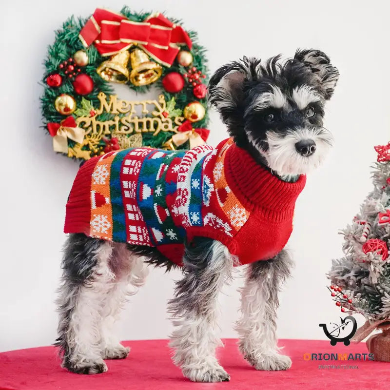 Christmas Turtleneck Dog Sweater