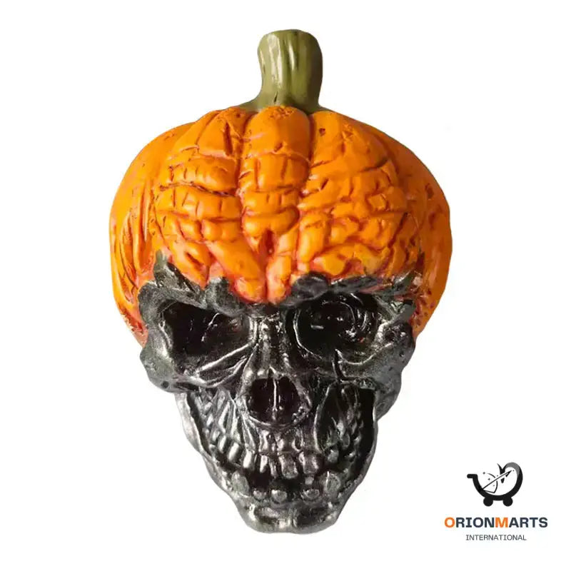 Evil Pumpkin Skull Halloween Resin Ornament