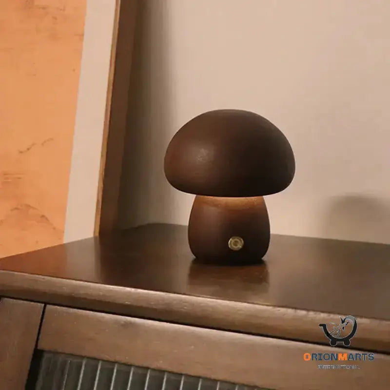 Wooden Mushroom LED Night Light