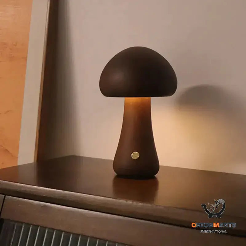 Wooden Mushroom LED Night Light