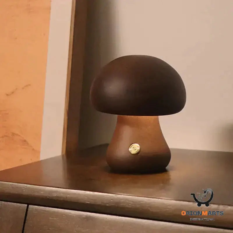 Wooden Mushroom LED Night Light