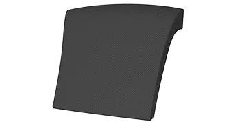 A black, rectangular Empava cushion with a contoured shape designed for ergonomic support. The cushion appears to be made of a textured fabric material, suitable for use on chairs or seats to enhance comfort.