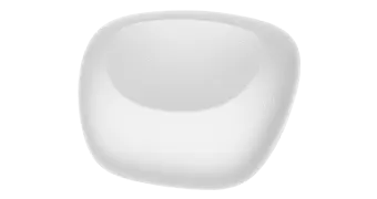 A white, smooth, and slightly rounded rectangular shape that resembles a polished stone or a minimalist soap bar by Empava. Its surface is glossy and reflective, giving it a clean and sleek appearance.