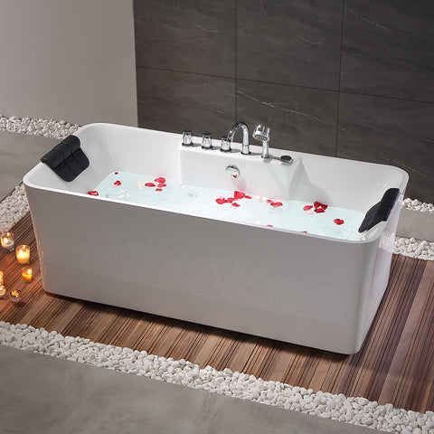 Empava-59AIS15 59 in. Whirlpool Freestanding Bathtub