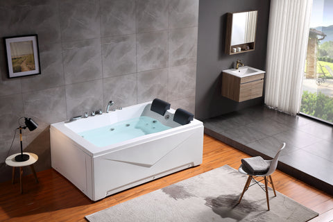 Acrylic Alcove Whirlpool Bathtub