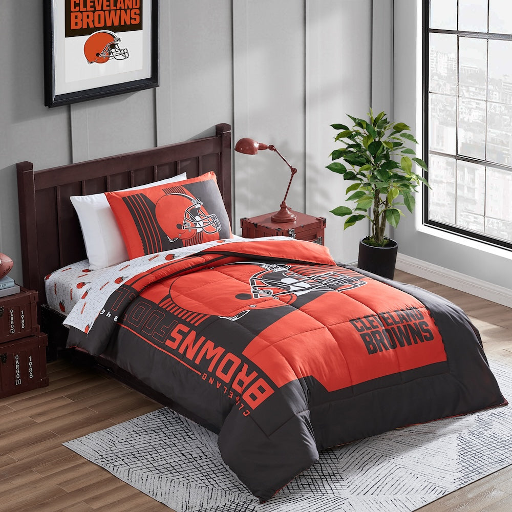 NFL Cleveland Browns Bed in a Bag Set - TWIN