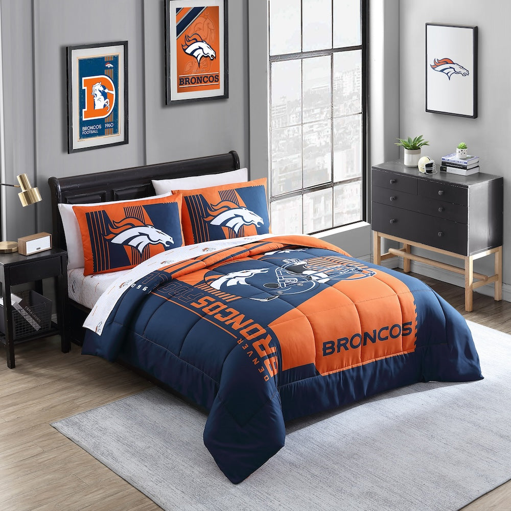 NFL Denver Broncos Bed in a Bag Set - QUEEN