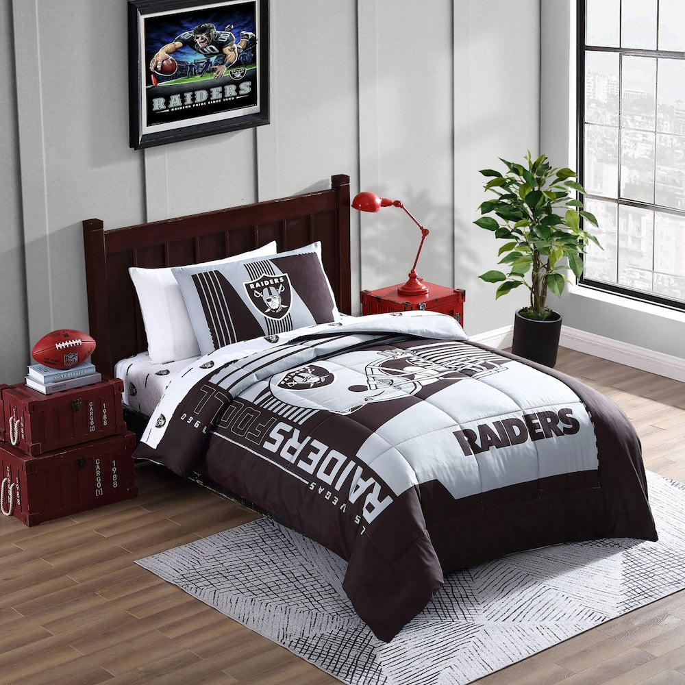 NFL Las Vegas Raiders Bed in a Bag Set - TWIN