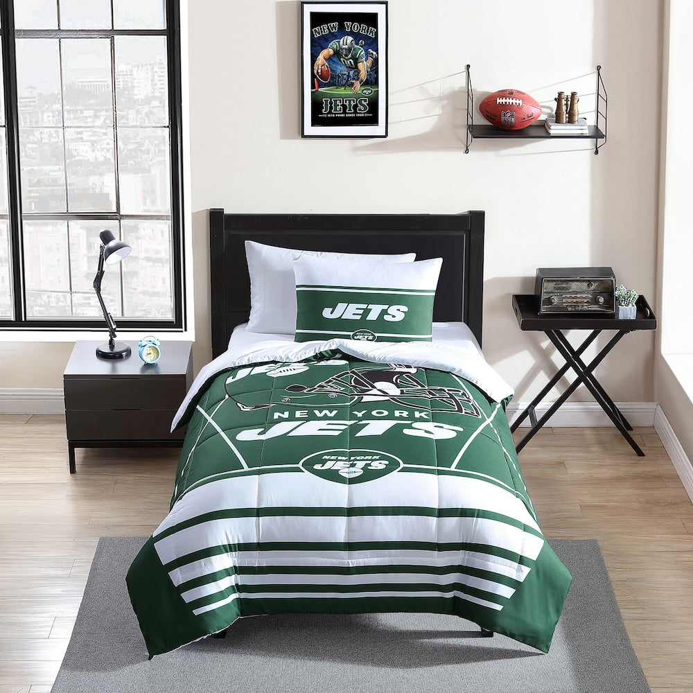NFL New York Jets Comforter Set with Sham - TWIN