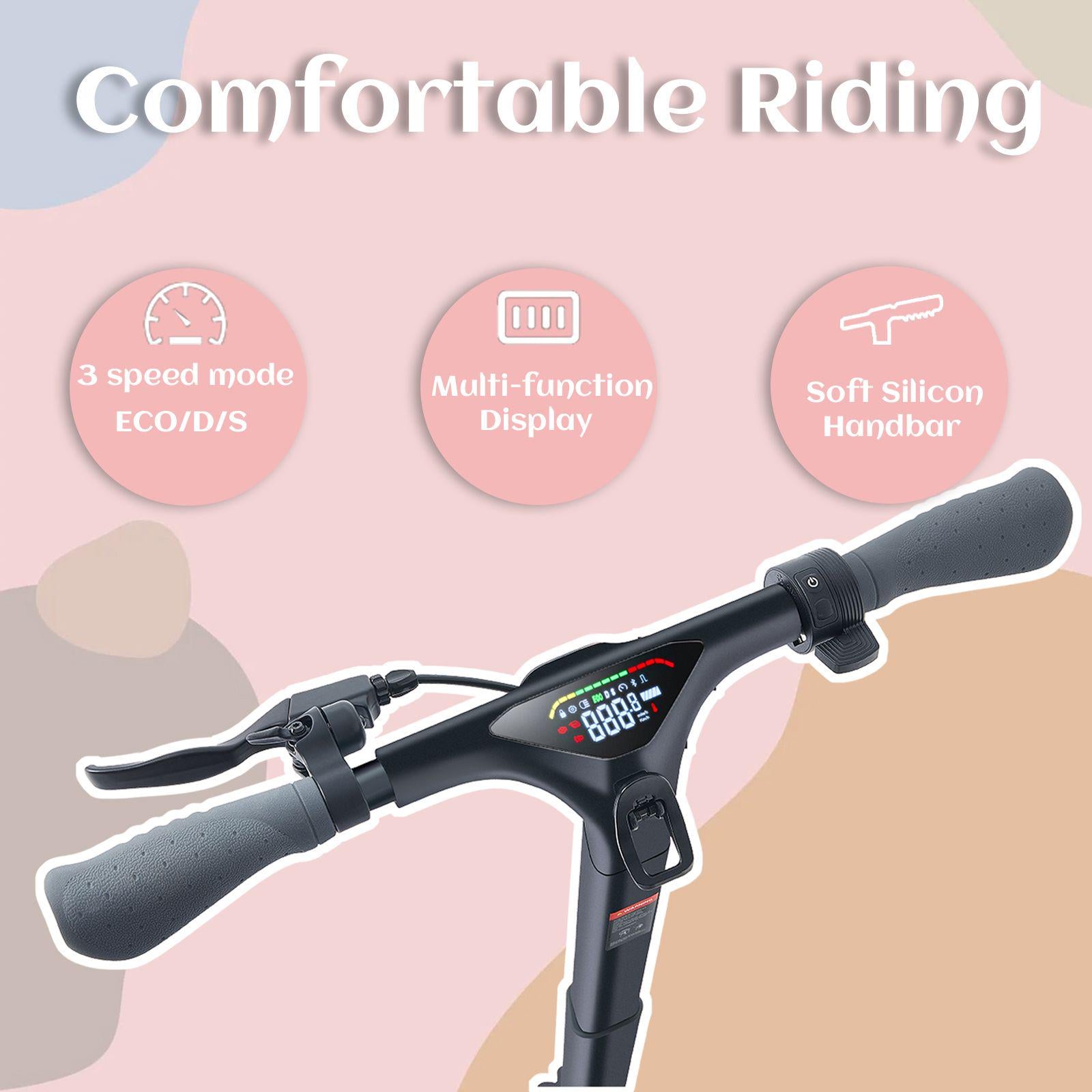 KKA電動滑板車 迷你輕便鋰電可折疊350W馬達和15.5英里/小時16英里範圍E滑板車36V 7.5AH 白色款