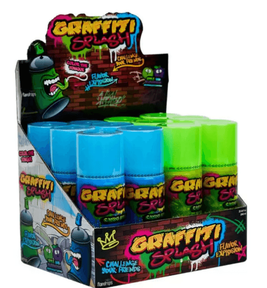 Raindrops Graffiti Splash Spray Candy 12ct