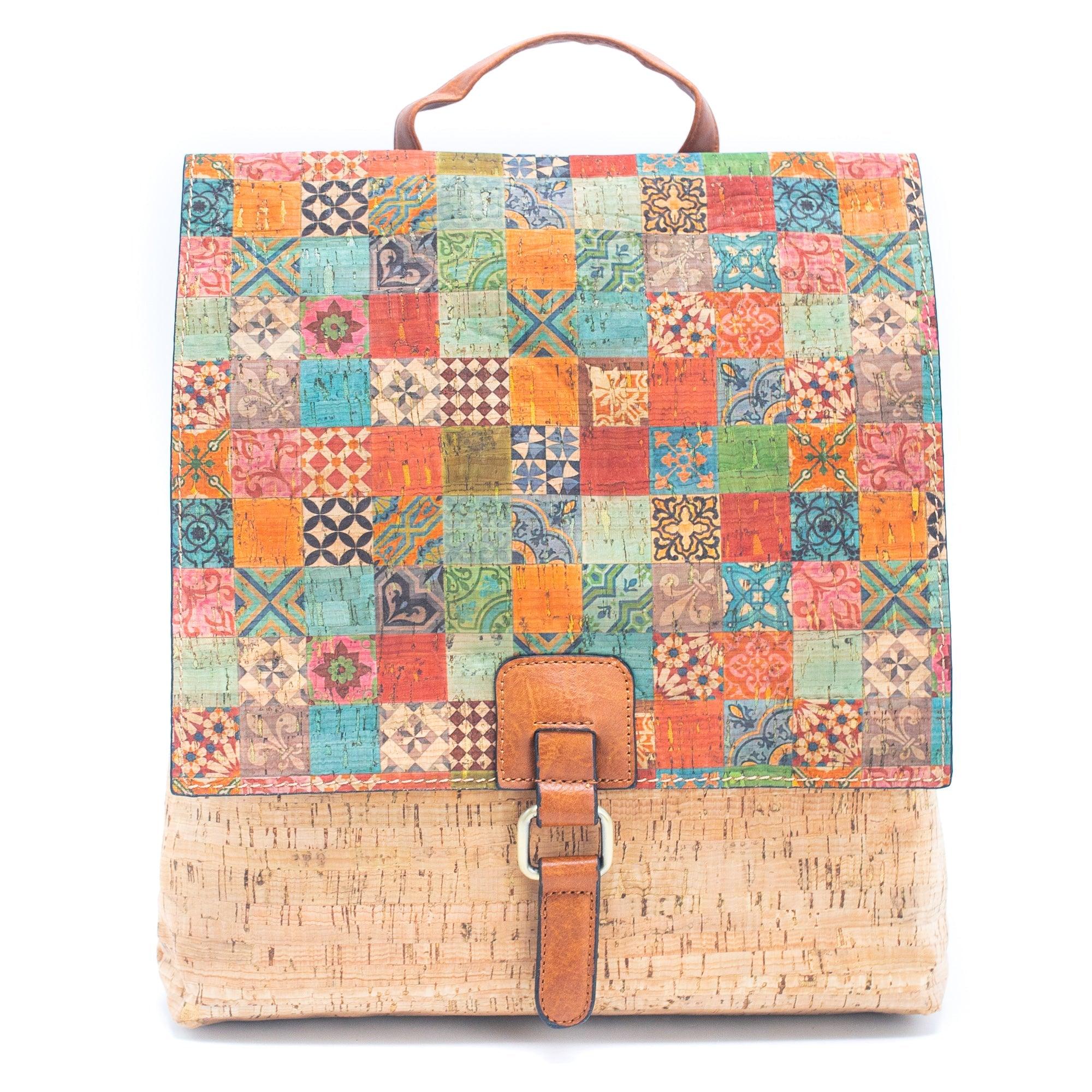 Cork Backpack Mosaic and Floral 463