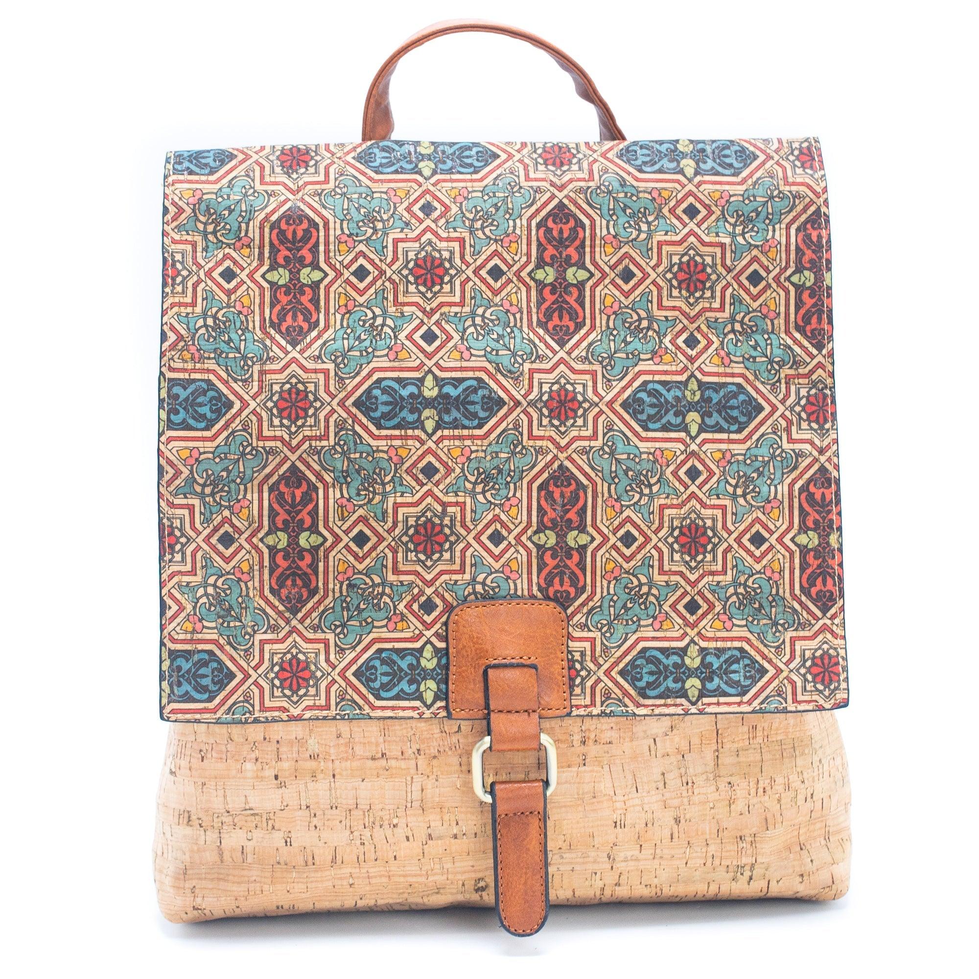 Cork Backpack Mosaic and Floral 463