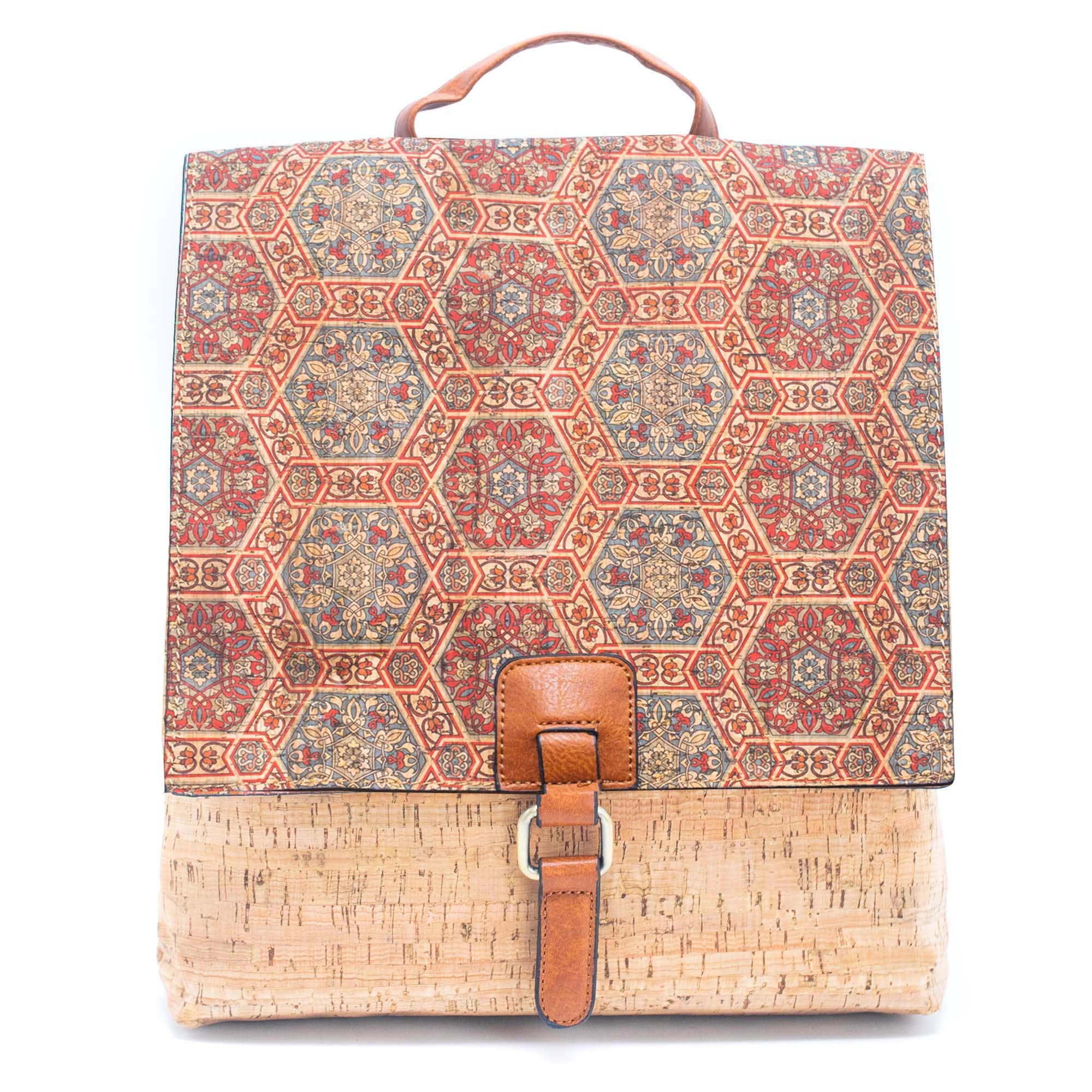 Cork Backpack Mosaic and Floral 463