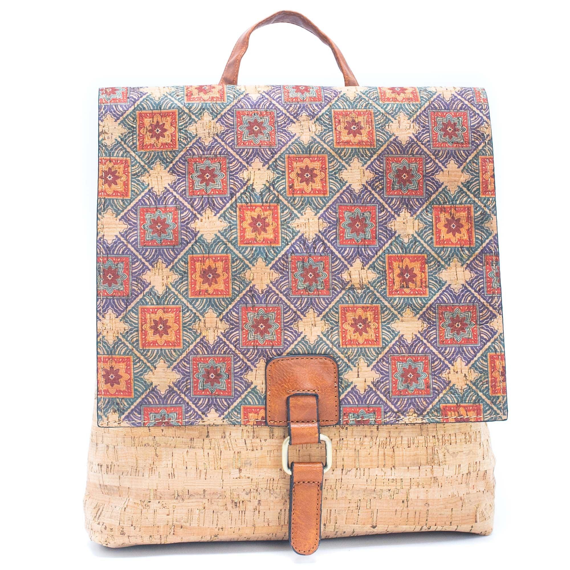 Cork Backpack Mosaic and Floral 463