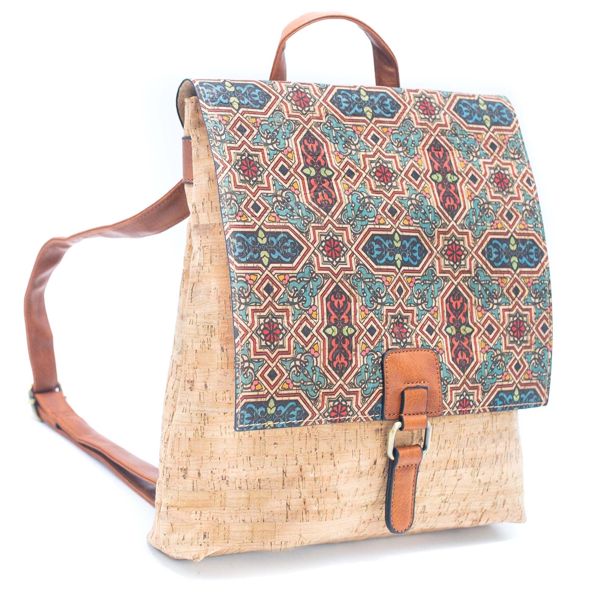 Cork Backpack Mosaic and Floral 463