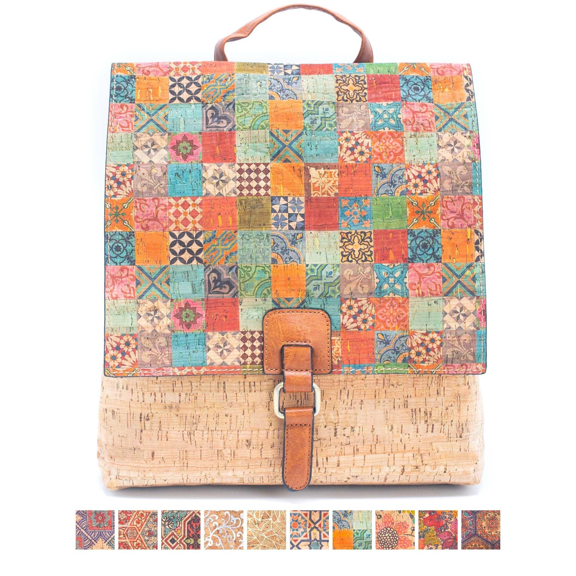 Cork Backpack Mosaic and Floral 463