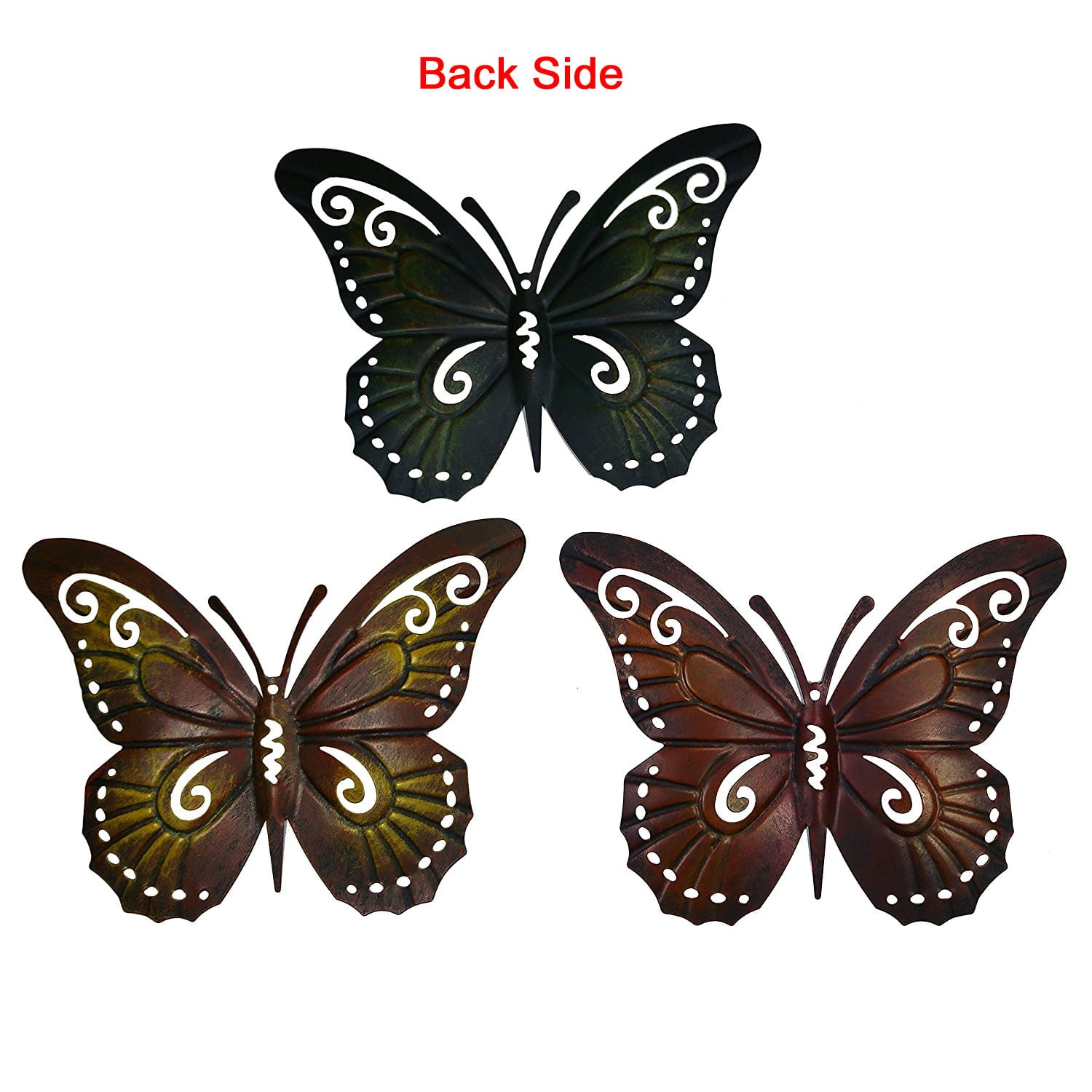 Painted Metal Butterfly Wall Decor