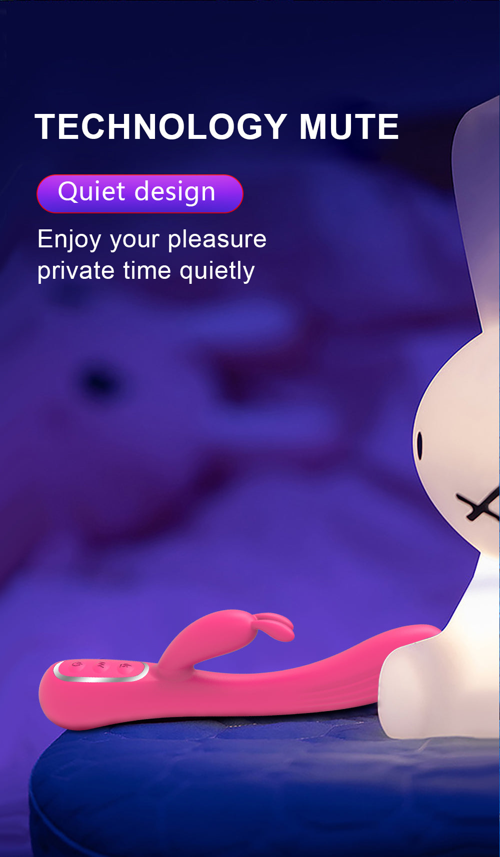 7 Frequencies Rabbit Vibrator with 42℃ Heating V8