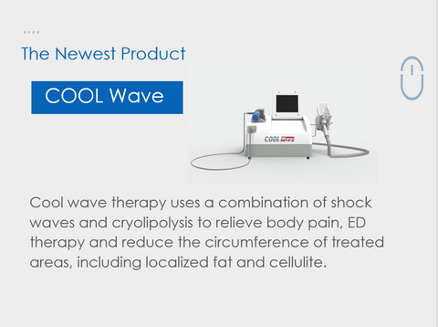 High Quality 2 In 1 Cryotherapy Shockwave Physical Therapy Cool Wave Machine for Fat Reduction