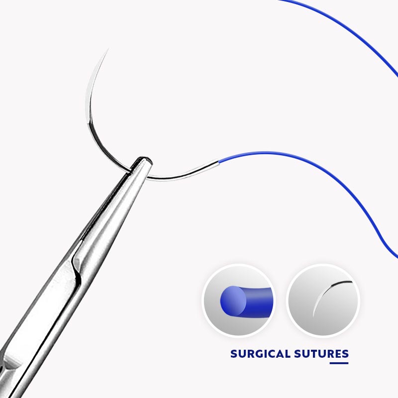 PDO polyglycolic suture size range USP 2 to 6/0 specification