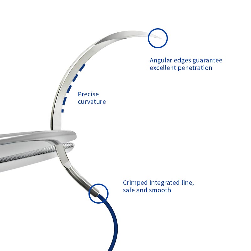PDO polyglycolic absorbable surgical suture with needle overview
