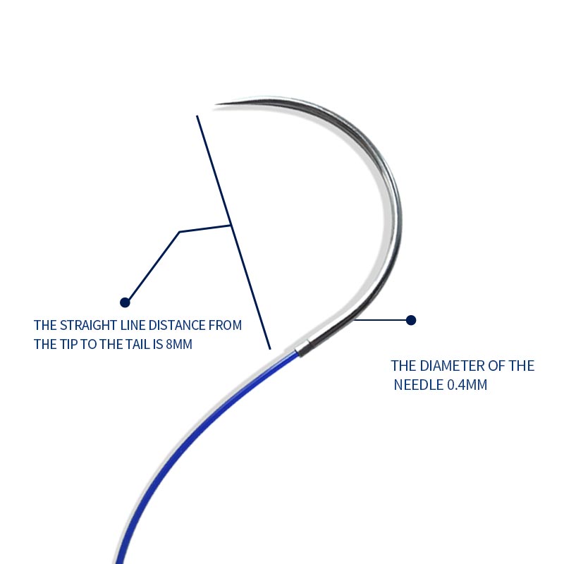 PDO barbed thread close-up – bidirectional barb structure
