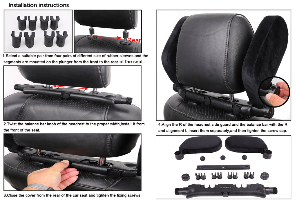 Adjustable Soft Velvet Car Seat Headrest Pillow Head Neck Support Car –  eastyard.com