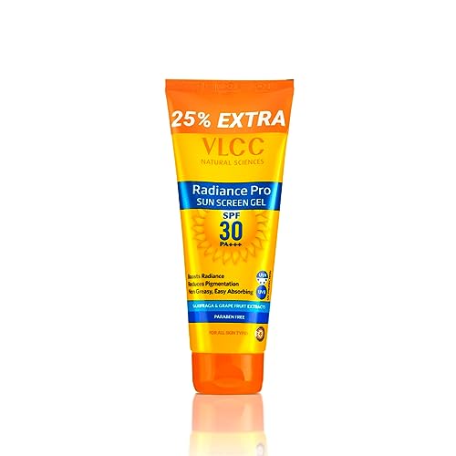 VLCC Radiance Pro SPF 30 PA+++ Sunscreen Gel -100g + 25g Extra- Sun Protection, Boosts Radiance, Reduces pigmentation.