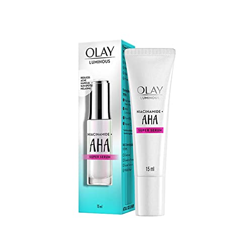 Olay AHA Face Serum with Niacinamide l Acne Spot Reduction l Even Glow & Smooth Texture l Parabens & Sulphate-free l 15ml