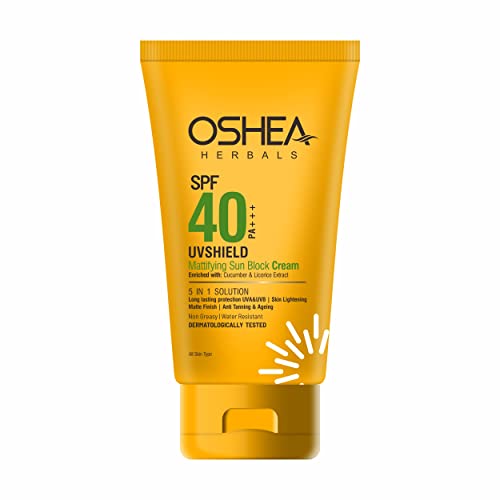 Oshea Herbals SPF 40 PA+ UV Shield Sun Block Cream, 120ml