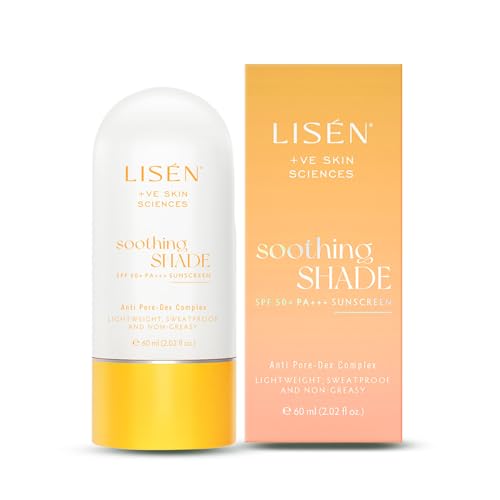 LISEN Korean Sunscreen with SPF 50+ PA+++ & CICA | Sweat Proof, Non-Greasy & No White Cast for All SA Protection For Men & Women | Paraben Free | 60ml