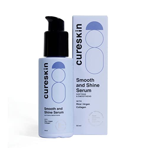 Cureskin Smooth and Shine Serum for Hair | with Rice, Argan & Collagen | Soften and Smoothen Hair fogels | For Strong, Protected and Shiny Hair | 50ml