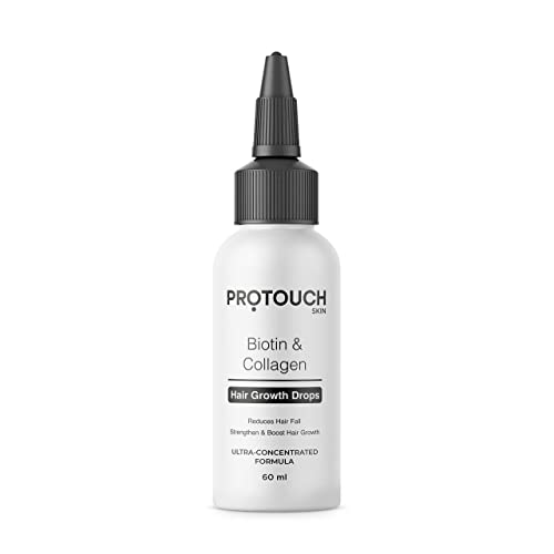 PROTOUCH Biotin & Collagen Hair Drops | Advanced Hair Serum with Biotin, Collagen, Redensyl, Anagaintable for Men & Women | All Hair Types (Pack of 1)