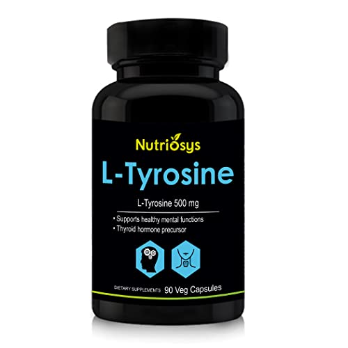 Nutriosys L-Tyrosine 500mg (90 Veg Capsules) pack of- 2