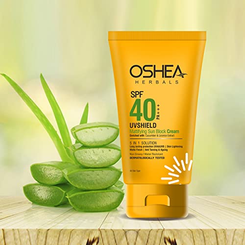 Oshea Herbals SPF 40 PA+ UV Shield Sun Block Cream, 120ml