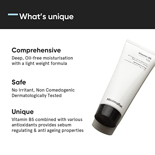 Minimalist 10% Vitamin B5 Gel Face Moisturizer For Oily & Acne Prone Skin | Oil-free | Fast Absorbing Lightweight Winter Cream | 50 g