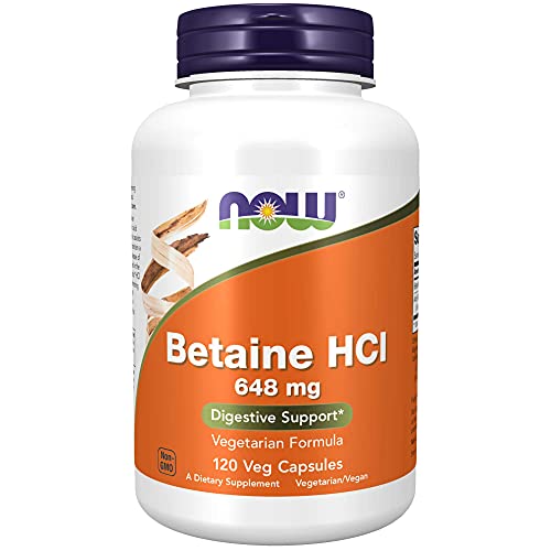 Now Foods, Betaine HCI, 648 mg, 120 Capsules