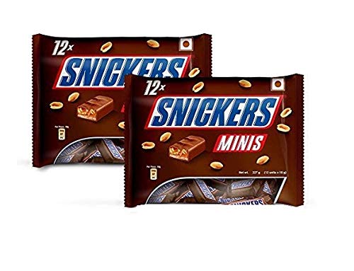 Snickers Peanut Filled Chocolate Miniatures Diwali Gift Pack, 227g (Pack of 2)