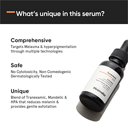Minimalist 3% Tranexamic Acid Face Serum for Melasma, Pigmentation, Erythema & Acne Scars | 30 ml