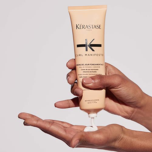 KERASTASE Curl Manifesto Creme de Jour Fondamentale Hair Cream | For All Curly Hair Types & Textures | 5.1 Fl Oz