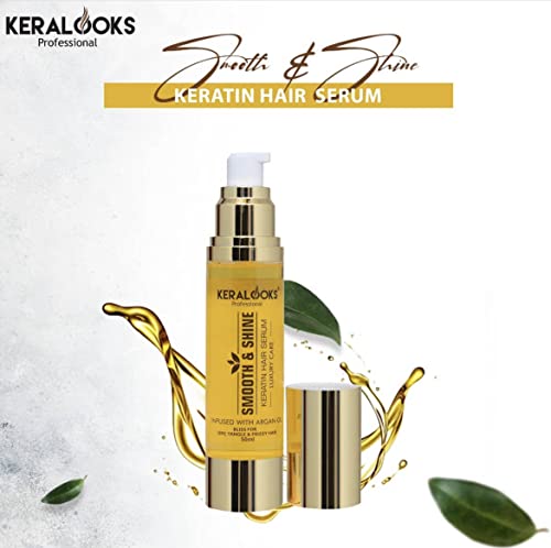 Keralooks professional ? keratin hair serum infused with argan oil bliss for dry,tangles,damage &frizzy hair