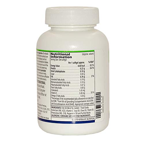 Herbalife Herbalifeline with Omega-3 Fatty Acids, EPA & DHA -Pack of 60 Capsules