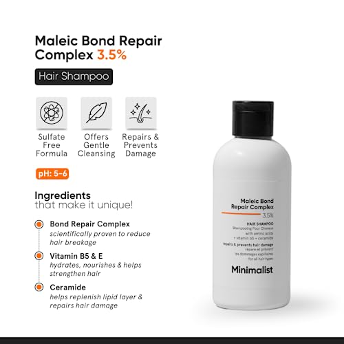 Minimalist Maleic Bond Repair Complex Shampoo & Conditioner Combo (Hair Shampoo & Mask) | Hair Care Kit | For Women & Men