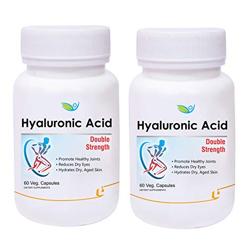 Biotrex Nutraceuticals Hyaluronic Acid Double Strength - 60 Veg Capsules - Pack of 2
