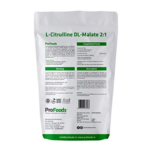 Profoods L Citrulline DL Malate 2:1 Powder (350 grams)