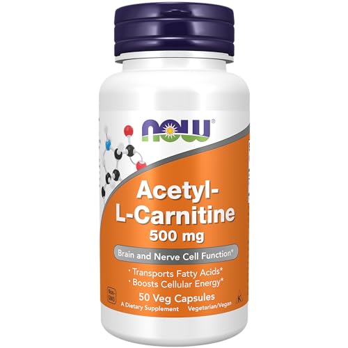 NOW Foods Acetyl L-carnitine 500mg, 50 Capsules